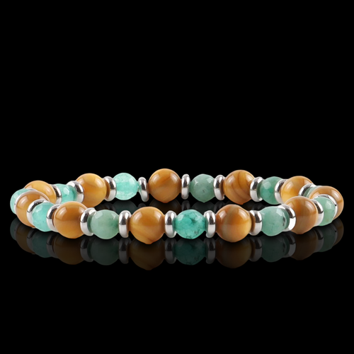 Amazonite and Citrine Bracelet (6mm)