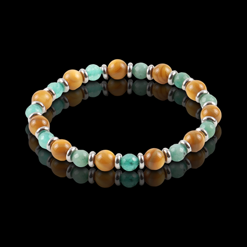 Amazonite and Citrine Bracelet (6mm)