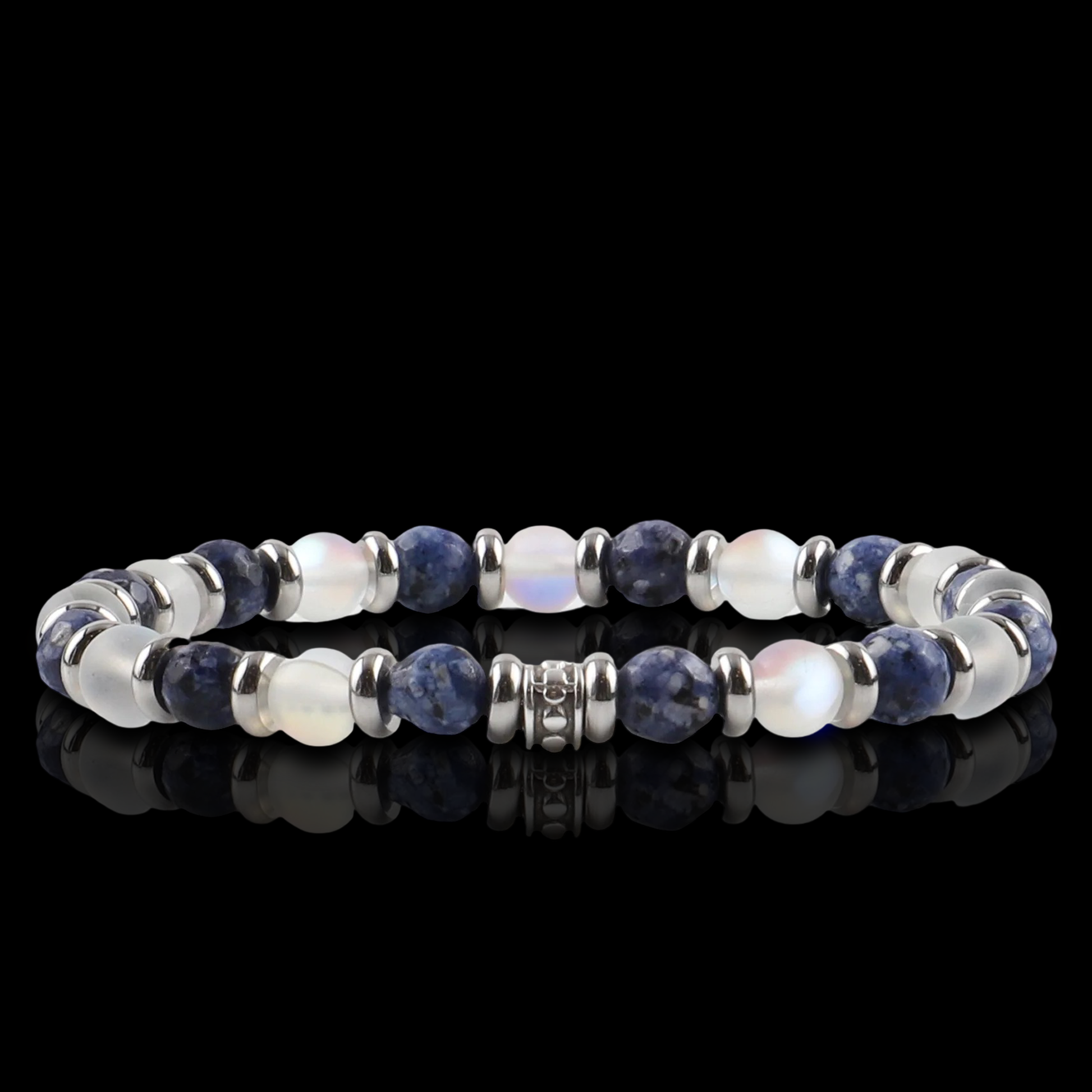 Lapis Lazuli and Quartz Bracelet (6mm)