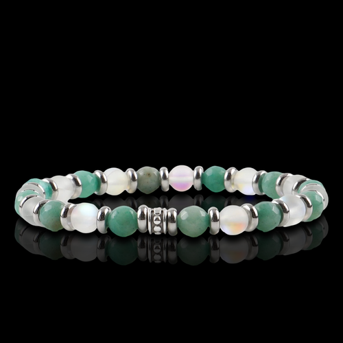 Amazonite and Quartz Bracelet (6mm)