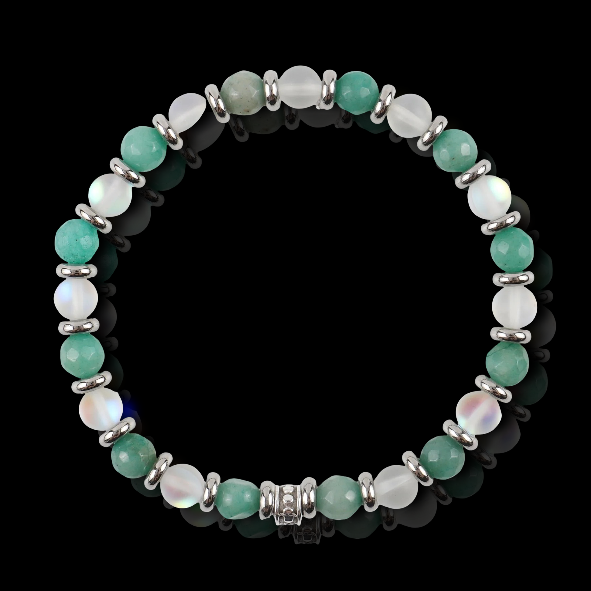 Amazonite and Quartz Bracelet (6mm)